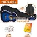 3rd Avenue 1/4 Size Classical Guitar Pack - Blueburst