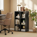 HOMCOM Industrial Storage Shelf, Bookcase, Bookshelf, Black Wood Effect