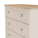 Tutbury Ready Assembled 5 Drawer Chest in Kashmir Ash & Bardolino Oak