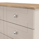 Tutbury Ready Assembled 6 Drawer Wide Chest in Kashmir Ash & Bardolino Oak
