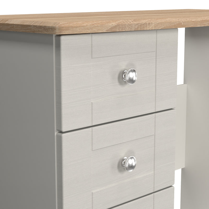 Tutbury Ready Assembled Vanity in Grey Ash & Bardolino Oak