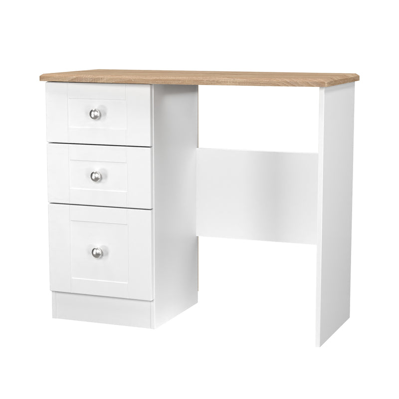 Tutbury Ready Assembled Vanity in White Ash & Bardolino Oak