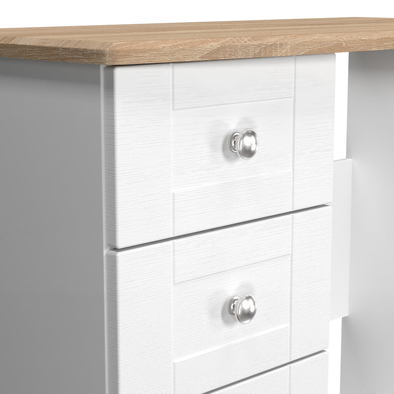 Tutbury Ready Assembled Vanity in White Ash & Bardolino Oak