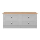 Tutbury Ready Assembled 4 Drawer Bed Box in Grey Ash & Bardolino Oak