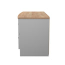 Tutbury Ready Assembled 4 Drawer Bed Box in Grey Ash & Bardolino Oak