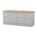 Tutbury Ready Assembled 4 Drawer Bed Box in Grey Ash & Bardolino Oak