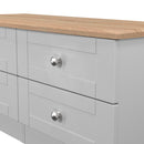 Tutbury Ready Assembled 4 Drawer Bed Box in Grey Ash & Bardolino Oak