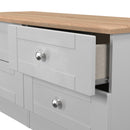 Tutbury Ready Assembled 4 Drawer Bed Box in Grey Ash & Bardolino Oak