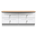 Tutbury Ready Assembled 4 Drawer Bed Box in White Ash & Bardolino Oak