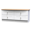 Tutbury Ready Assembled 4 Drawer Bed Box in White Ash & Bardolino Oak