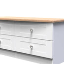 Tutbury Ready Assembled 4 Drawer Bed Box in White Ash & Bardolino Oak