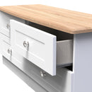 Tutbury Ready Assembled 4 Drawer Bed Box in White Ash & Bardolino Oak
