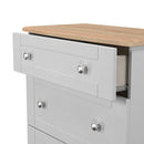 Tutbury Ready Assembled 3 Drawer Deep Chest in Grey Ash & Bardolino Oak
