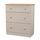 Tutbury Ready Assembled 3 Drawer Deep Chest in Kashmir Ash & Bardolino Oak