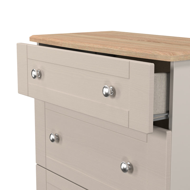 Tutbury Ready Assembled 3 Drawer Deep Chest in Kashmir Ash & Bardolino Oak