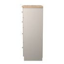 Tutbury Ready Assembled 4 Drawer Deep Chest in Kashmir Ash & Bardolino Oak