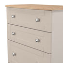 Tutbury Ready Assembled 4 Drawer Deep Chest in Kashmir Ash & Bardolino Oak