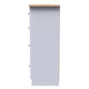 Tutbury Ready Assembled 4 Drawer Deep Chest in White Ash & Bardolino Oak