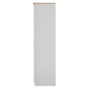 Tutbury Ready Assembled 2 Door Wardrobe in Grey Ash & Bardolino Oak