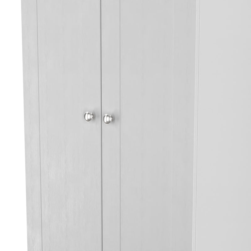 Tutbury Ready Assembled 2 Door Wardrobe in Grey Ash & Bardolino Oak