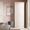 Tutbury Ready Assembled 2 Door Wardrobe in Kashmir Ash & Bardolino Oak