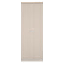 Tutbury Ready Assembled 2 Door Wardrobe in Kashmir Ash & Bardolino Oak