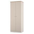 Tutbury Ready Assembled 2 Door Wardrobe in Kashmir Ash & Bardolino Oak
