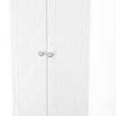 Tutbury Ready Assembled 2 Door Wardrobe in White Ash & Bardolino Oak