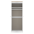 Tutbury Ready Assembled 2 Door Wardrobe in White Ash & Bardolino Oak