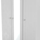 Tutbury Ready Assembled Tall Triple Mirror Wardrobe in Grey Ash & Bardolino Oak