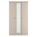 Tutbury Ready Assembled Tall Triple Mirror Wardrobe in Kashmir Ash & Bardolino Oak