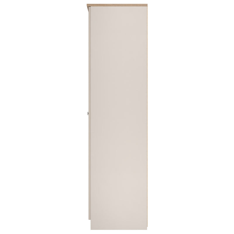 Tutbury Ready Assembled Tall Triple Mirror Wardrobe in Kashmir Ash & Bardolino Oak