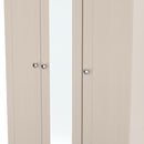 Tutbury Ready Assembled Tall Triple Mirror Wardrobe in Kashmir Ash & Bardolino Oak