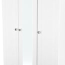 Tutbury Ready Assembled Tall Triple Mirror Wardrobe in White Ash & Bardolino Oak