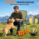 Outsunny Camping Chair Set of 2 Portable Folding Green