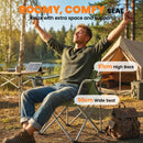 Outsunny Camping Chair Set of 2 Portable Folding Green