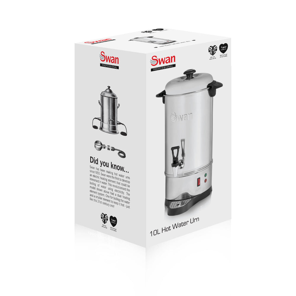 Swan Tea Urn 10L Stainless Steel