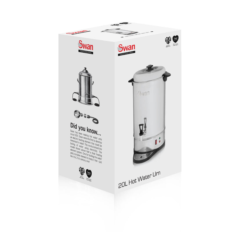 Swan Tea Urn 20L  - Stainless Steel