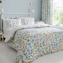 D & D Sweetpea Floral Duvet Cover Set in Lilac