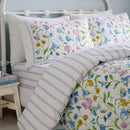 D & D Sweetpea Floral Duvet Cover Set in Lilac