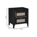 Sydney 2 Drawer Bedside - Black Ash