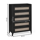 Sydney 5 Drawer Chest - Black Ash