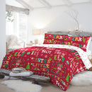 Fusion Santa's Little Helper Duvet Cover Set in Red
