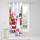 Fusion Santa & Snowy Single Panel Eyelet Door Curtain in Multi