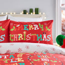 Fusion Santa's Little Helper Duvet Cover Set in Red
