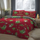 Bedlam Santasaurus Duvet Cover Set In Red