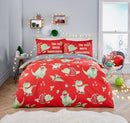 Bedlam Santasaurus Duvet Cover Set In Red