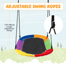 150 cm Saucer Swing with LED Lights and Adjustable Ropes-Colourful