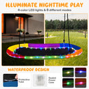 150 cm Saucer Swing with LED Lights and Adjustable Ropes-Colourful