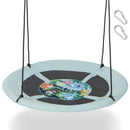 104 cm Saucer Tree Swing with 600D Oxford Fabric-Green